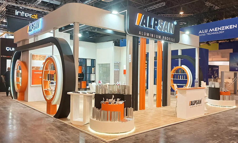 Alpsan Aluminium exhibition stand in Dusseldorf